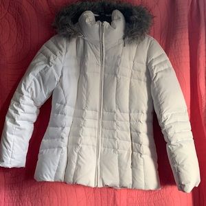 White Calvin Klein Winter Jacket Size L
